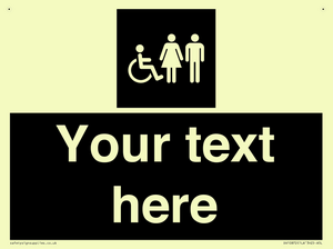 Custom information: black panel disabled female and male